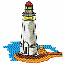 Lighthouse Embroidery Design 3 Lighthouse Embroidery Design 3
